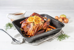 Zenker Xxl-Brat- Und Auslaufform (40 X 8 X 34 Cm) SPECIAL MADLAGNING, Rechteckige Ofenform Mit Antihaftbeschichtung, Backblech Für Krosse Braten & Saftige Aufläufe (Farbe: Schwarz), Menge: 1 Stück Forme og bakker til bagning Naty Shop