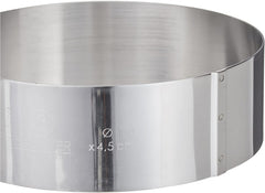 - Inel pentru tort din oțel inoxidabil - diametru 14cm - înălțime 4,5cm - 3989.14, argintiu