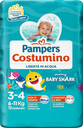 Pampers, Il Costumino, 12 stk, str. 3 (6-11 kg) Mor og barn Naty Shop