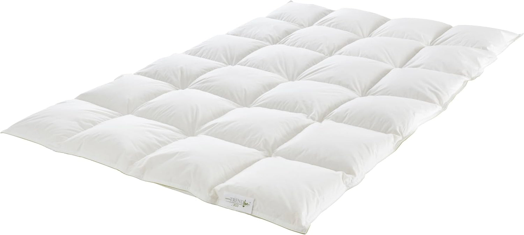 Badenia Trendline Eco plapumă caldă cu 90% puf și 10% pene clasa I, 135 X 200 cm, alb, certificat Öko-Tex, produs în conformitate cu standardul de calitate german Plapumi si pilote Naty Shop