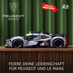 LEGO 42156 Technic Peugeot 9X8 24H Le Mans Hybrid Hypercar Legendarisk racerbil Voksenmodelsæt 1:10 Motorsportsbil Samlerobjekt til avancerede spillere Byggesæt Besuche den LEGO-Store