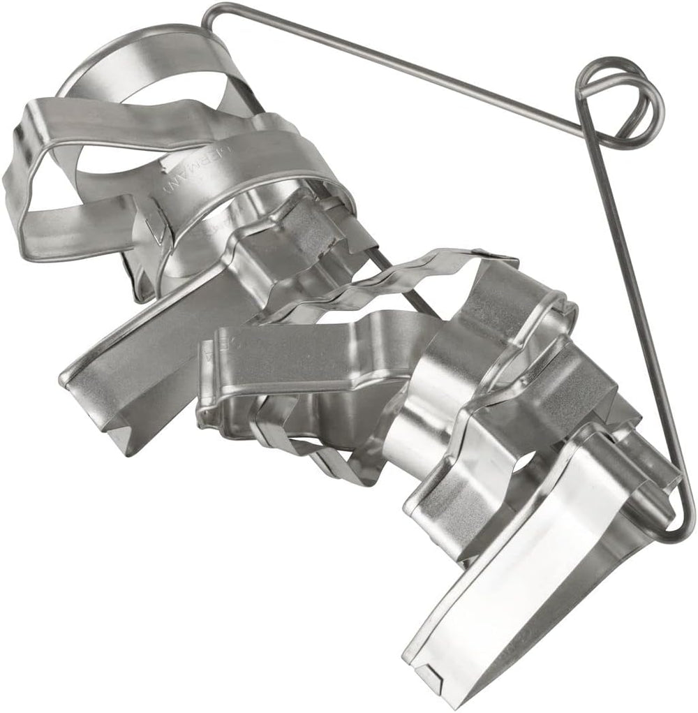 Set de forme pentru fursecuri Zenker, 10 piese, forme pentru fursecuri cu diferite motive de Crăciun, set pentru fursecuri și biscuiți, culoare: argintiu, cantitate: 1 x set de 10 piese