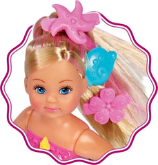 Simba 105733318 - Evi Love Swimming Mermaid, Evi ca o sirenă, Poate înota corect, Cu figurină de pește, Păpușă de îmbrăcat, 12cm, Pentru copii de la 3 ani în sus Papusi Naty Shop