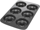 Birkmann, Easy Baking, Donutblech, Backform Für 6 Donuts, Mit Hochwertiger Antihaftbeschichtung, Ø 9 Cm, Mit Rezept, 881631 Matrite si tavi pentru copt Naty Shop 6Er Donut-Blech