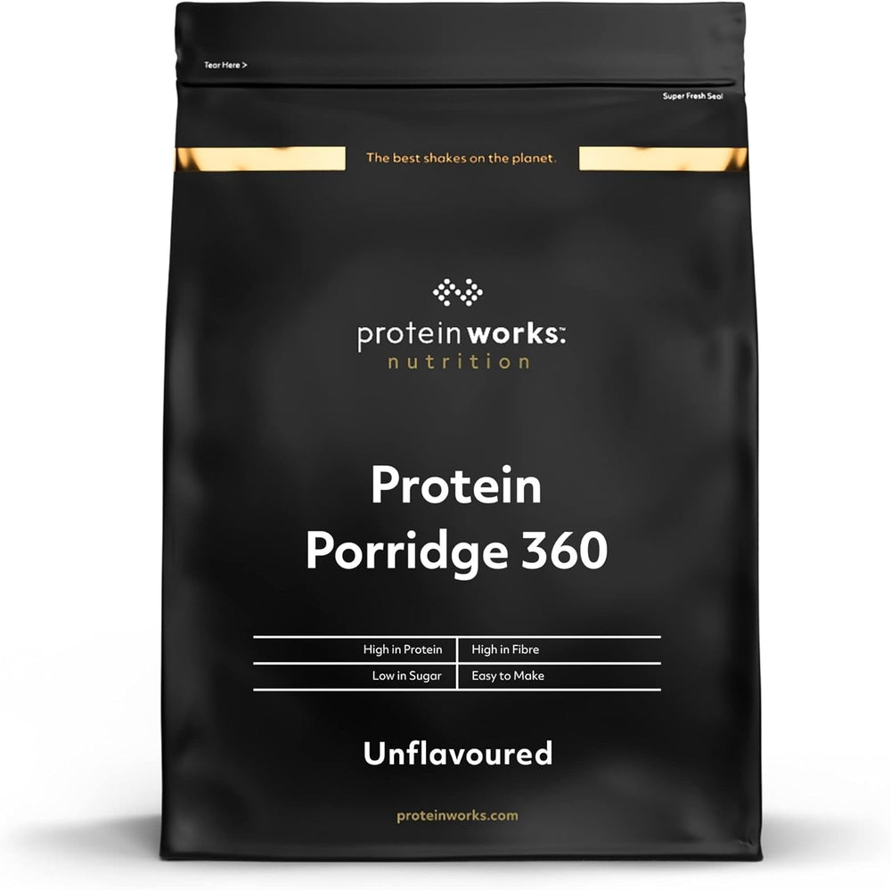 Protein Works - Proteingrød 360| Myte Yderligere vitaminer og mineraler | Proteinreiches Frühstück | Kalorienarme Haferflocken | 13 Serveringer | Naturlig | 1 kg korn Naty Shop Standard titel