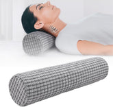 Rulou de gât cu capac, 11X45 cm pernă de călătorie cu spumă de memorie, pernă de gât de pluș lavabilă la fața locului pentru ameliorarea durerilor de gât, pernă de gât pentru casă, birou, călătorii Yoga cilindru rotund Perne ortopedice cervicale Naty Shop Titlu implicit