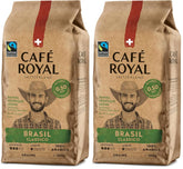 Café Royal Crema Classico Brasil – boabe de cafea 100% Arabica, echilibrate și aromate, prăjire medie, tărie 3/5, Fairtrade, 500g boabe întregi (pachet de 2)