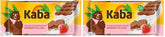 Kaba mælkechokolade med jordbærcreme, fyldt chokoladebar, 90 g bar, smelte-i-mund-chokolade med jordbærcreme og original Kaba-smag (pakke med 2)