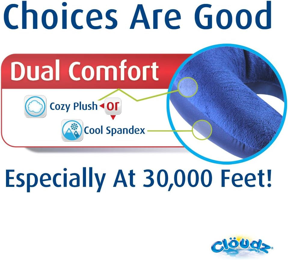 Pernă de călătorie pentru gât Cloudz Microbead, gri Perne calatorie Naty Shop