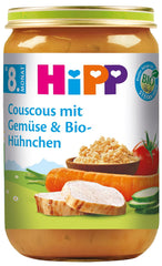 HiPP Couscous med grøntsager og økologisk kylling, pakke med 6 (6 x 220 g)
