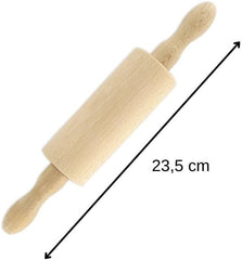 Fackelmann 521146 Nudelholz klein Holz Nudelholz Holz 23,5 x 4,5 cm brun