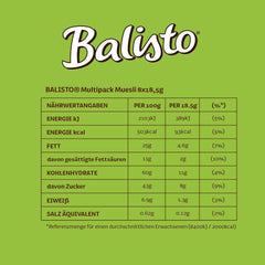 BALISTO® Multipack müsli, korn og rosiner, 8x18,5 g