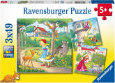 Ravensburger Puzzle pentru copii - 08051 Rapunzel, Scufița Roșie și Regele Broască - Puzzle pentru copii de 5 ani și peste, cu 3X49 piese Puzzle Naty Shop Titlu implicit