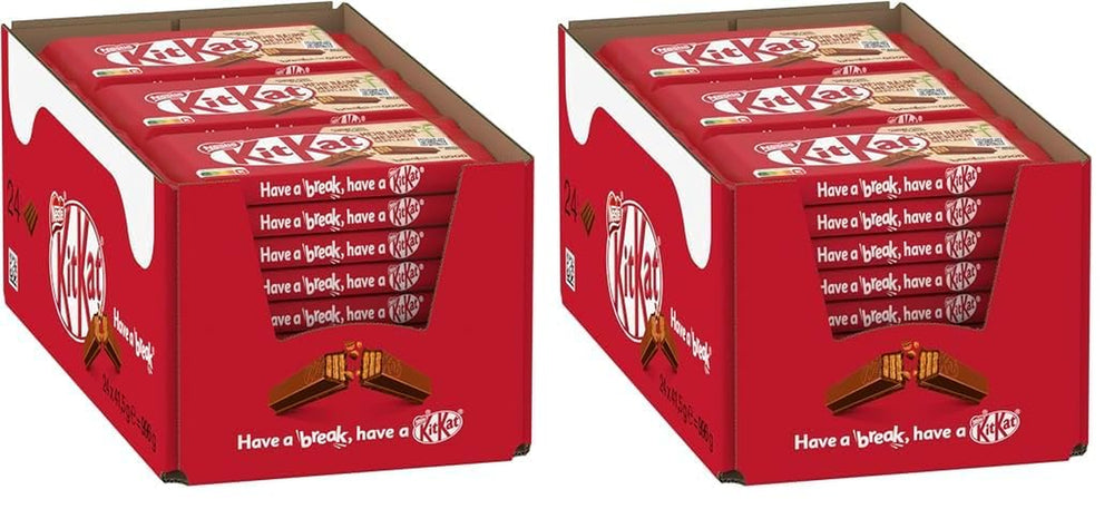 Nestlé klassiske chokoladebarer, sprøde mælkechokoladestænger, pakke med 48 (24 x 41,5 g)