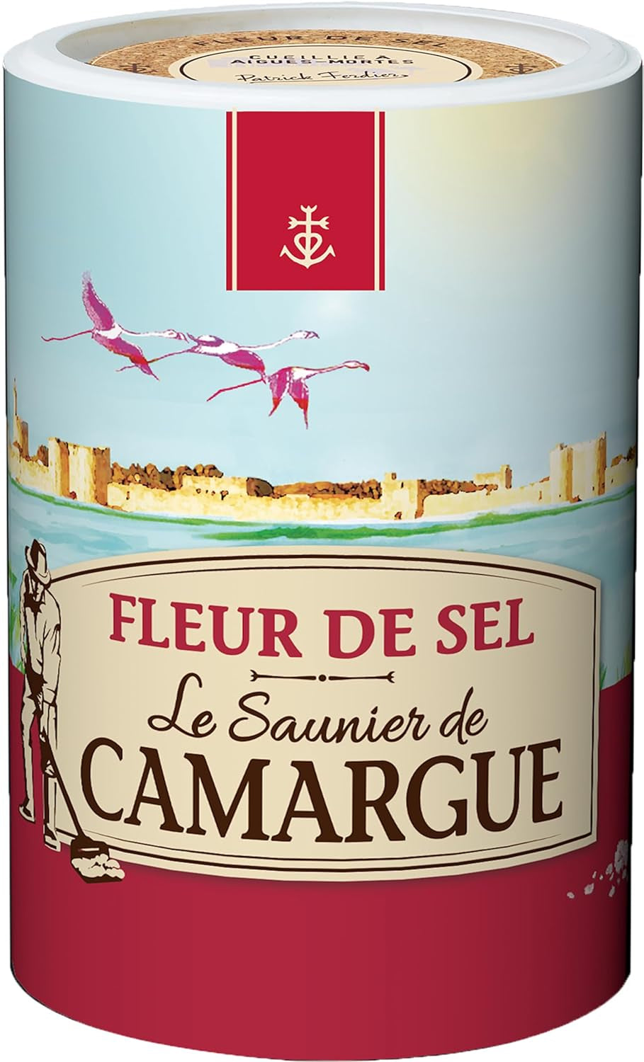 Le Saunier de Camargue Fleur De-Sel i 1 kg dosis, Premium Meersalz fra Süd-Frankreich, Ideal zum Verfeinern von Gerichten
