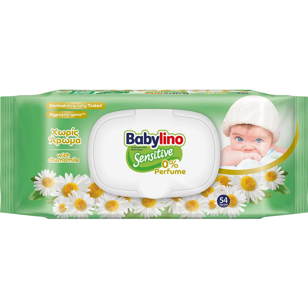Sensitive babyservietter, 0% duft, 98% naturlig formel, der genopretter hudens pH-balance, friskhedsforsegling, 54 servietter