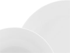 Creatable, 20341, Serie Luna Weiss, 18-Teiliges Geschirrset Für 6 Personen, Teller Set Aus Porzellan, Spülmaschinen- Und Mikrowellengeeignet, Qualitätsproduktion Seturi vesela masa Naty Shop