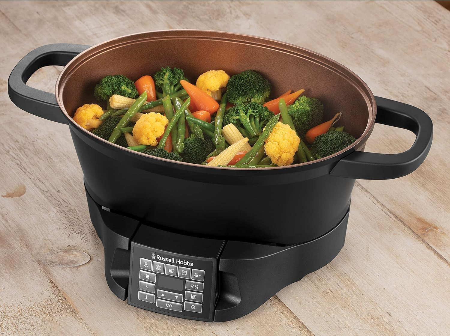 Multicooker Russell Hobbs 6.5L, afișaj digital, 8 funcții de gătit Slow Cooker Naty Shop