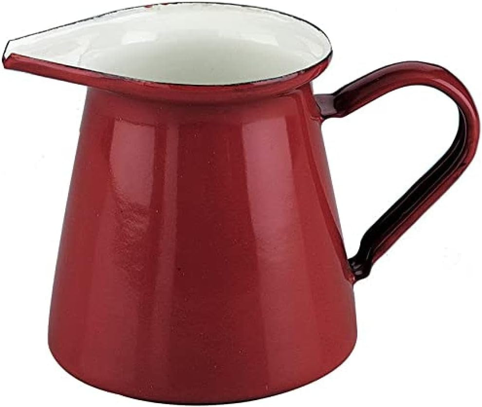 910550 – Cană roșie de lapte, servește 0,50 litri.