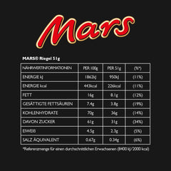 Mars chokoladebarer, med karamel, nougat og mælkechokolade, 32 pakker x 51g