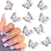 10 piese aliaj fluture unghii farmece metalice Nail Art pandantiv pietre pentru diamante unghii pietre prețioase unghii bijuterii arta decorațiuni Nail Art bijuterii confecționare