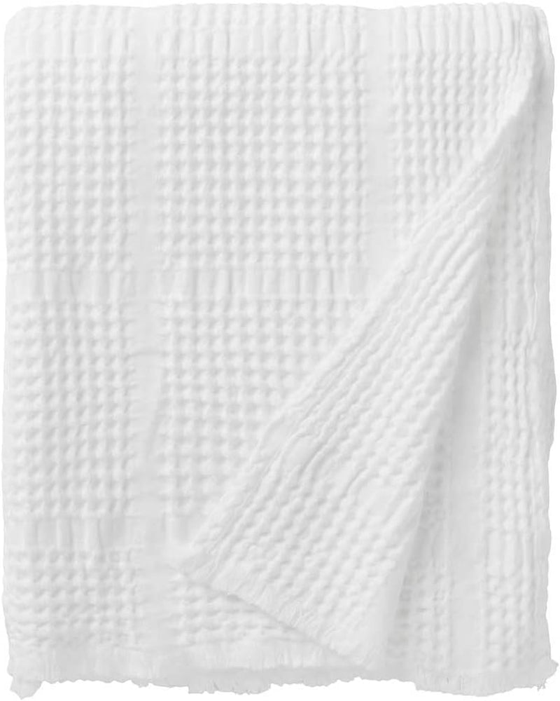 Ensfarvet jacquardtæppe, bomuld, Yogi, 130 X 170 cm Dyner og dyner Naty Shop Standardtitel