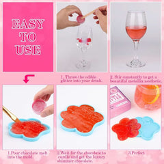 Spiselig glitter, Sæt med 4 eller 6 farvenuancer, 4 gram pr. produkt Glitter Naty Shop