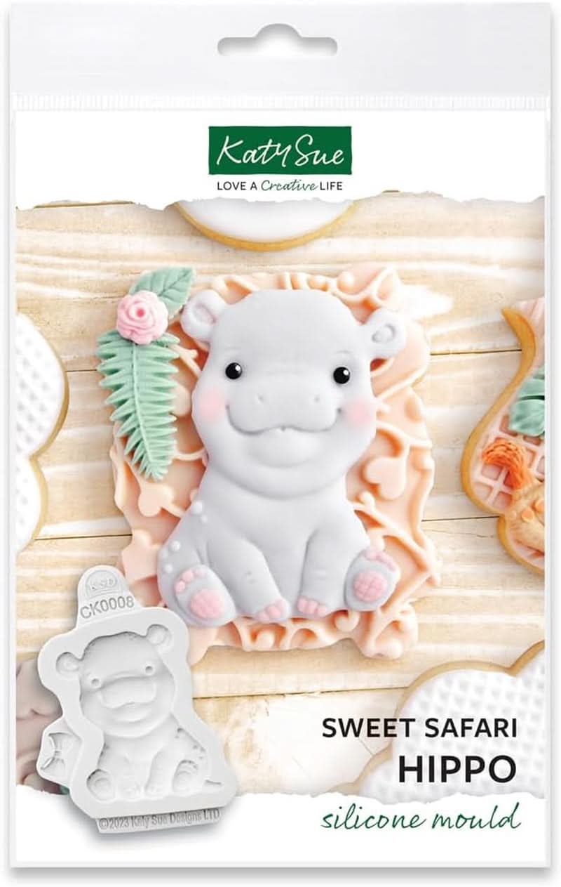 Katy Sue, Sweet Safari Silikonestøbning, Naty Shop Kitchen Hipopotam