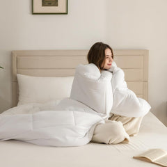 Good Nite Vinterdyne 200X200 Cm 460Gsm Varm Dyne til Vintersengetøj Polyester Fyldt Dyne Mikrofiber Hvidt sovetæppe 200X200Cm Dyner og dyner Naty Shop