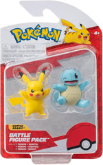 Pokémon PKW3586 - Battle Figure Pack - Pikachu og Schiggy Officielle detaljerede figurer 5 cm hver Action Figures Naty Shop