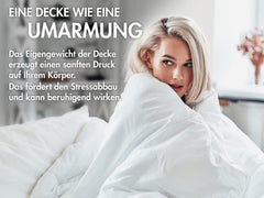 Traumnacht pătură de relaxare 135 X 200 Cm, 4 kg pătură ponderată pentru calmare și ameliorarea stresului, recomandată pentru adulți, certificată Oeko-Tex, produsă în conformitate cu standardele de calitate germane Plapumi si pilote Naty Shop