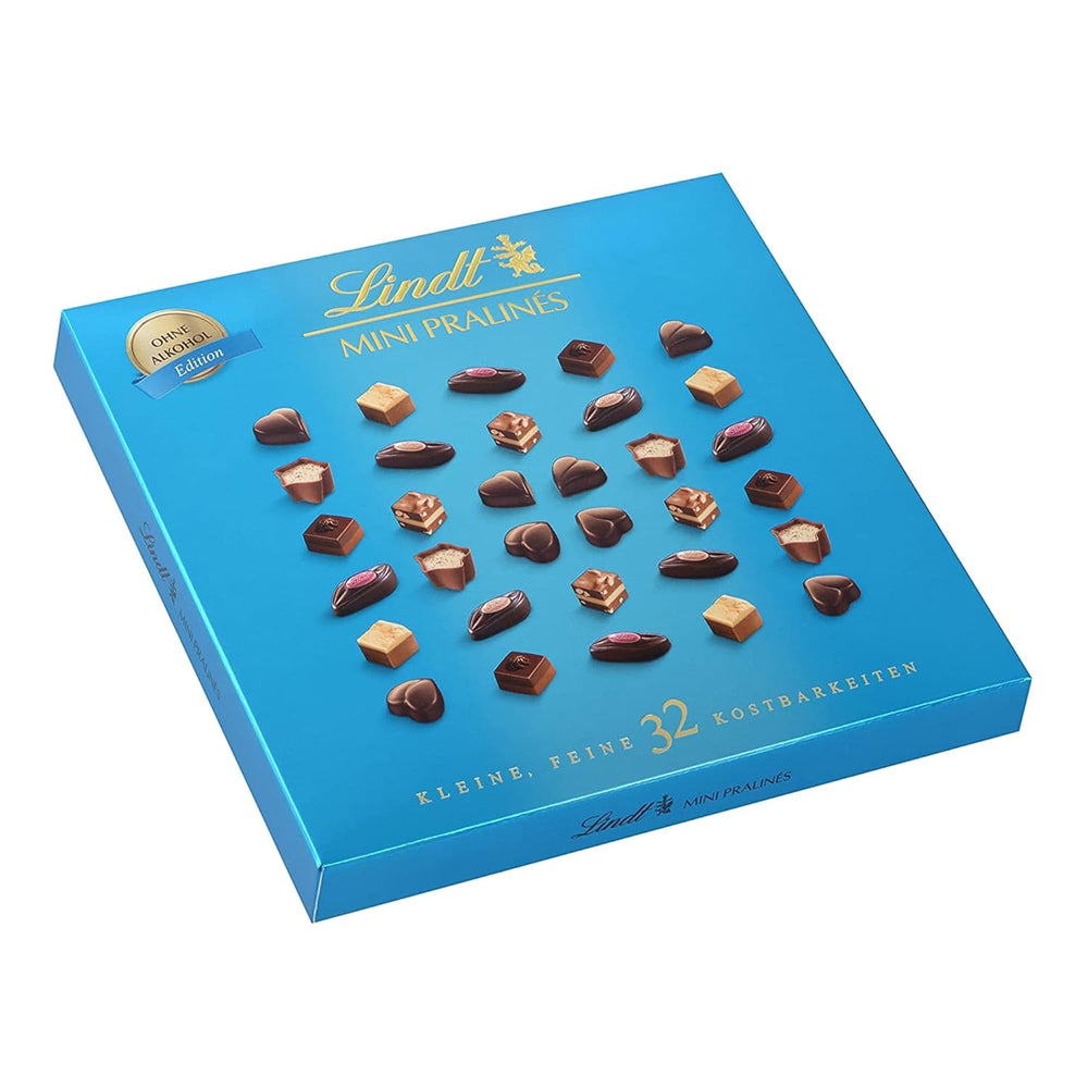 Lindt Chokolade - Mini Pralines | 2 x 155g | Æsker med 32 praliner, hver i 5 lækre sortimenter, uden alkohol | Gave af chokolade | Chokolade gave