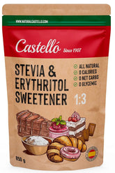 Stevia + Erythritol 1:3 sødemiddel, 1G = 3G sukker, 850 gram sødemidler Naty Shop
