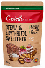 Stevia + Erythritol 1:3 sødemiddel, 1G = 3G sukker, 850 gram sødemidler Naty Shop
