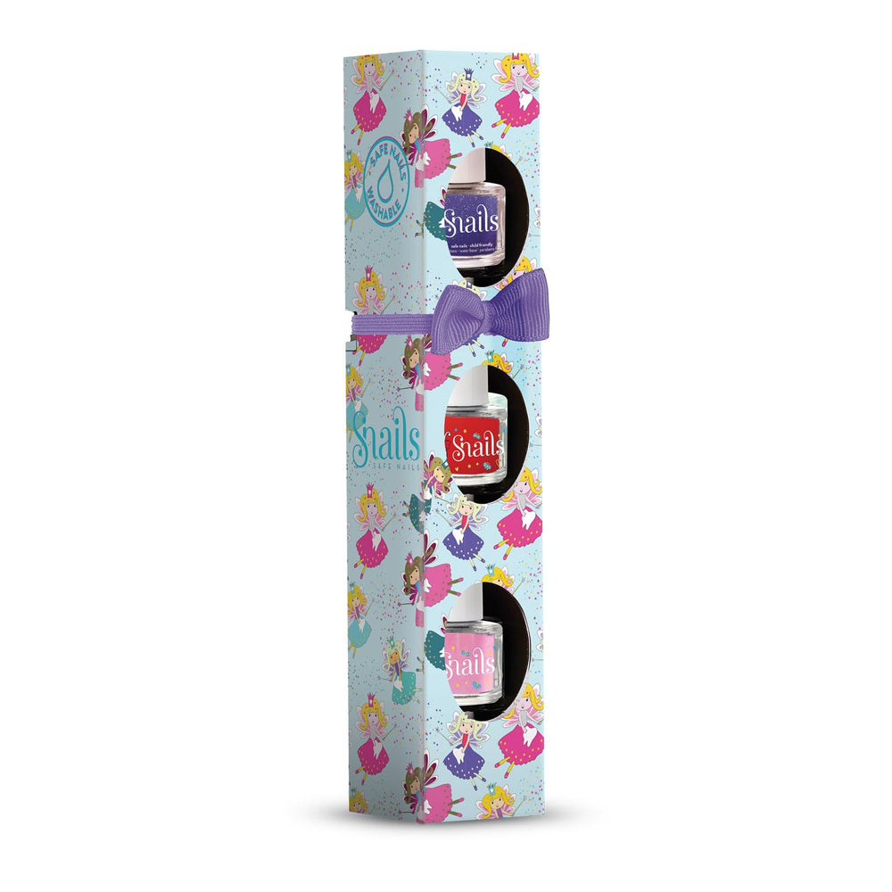 Snegle 510421 Neglelak-gavesæt til børn, Mini Fairy 3x5 ml, vandbaseret, vaskbar, sikker, vegansk