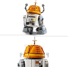 LEGO Star Wars figur 75416 Ahsoka Astromech Droid Chopper (C1-10P) - legetøj med bevægeligt hoved, aftagelige arme og centralt hjul - gave til Ahsoka fans, drenge og piger over 10 år Byggesæt Besuche den LEGO-Store