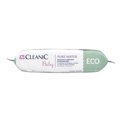 Cleanic Baby Eco Pure Water Wet Wipes – (1 x 50 stk.) Vådservietter til børn og spædbørn – parfumefri, skyllebar, følsom hud – 50 stk.