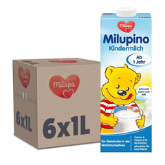 Milupa Milupino Drikkeklar vækstmælk (6x1L), fra 1 år, til små børn i vækstfasen