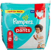 Pampers Baby-Dry Bukser, blebukser, hvide, str. 6, 60 bleer Mor og barn Naty Shop