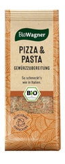 BioWagner - Bio Pizza & Pasta Gewürzzubereitung | naturbelassene Bio-Zutaten | genanvendelig emballage | 60 g