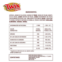 Twix hvide chokoladebarer | Karamel, kiks, hvid chokolade | Chokolade multipakke | 5 barer (5 x 46 g) (pakke med 5)