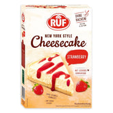 RUF New York Cheesecake Strawberry No Bake, Original American Cheesecake med Strawberry Sauce, 360 gram Kitchen Naty Shop 360 gram Strawberry Cheesecake
