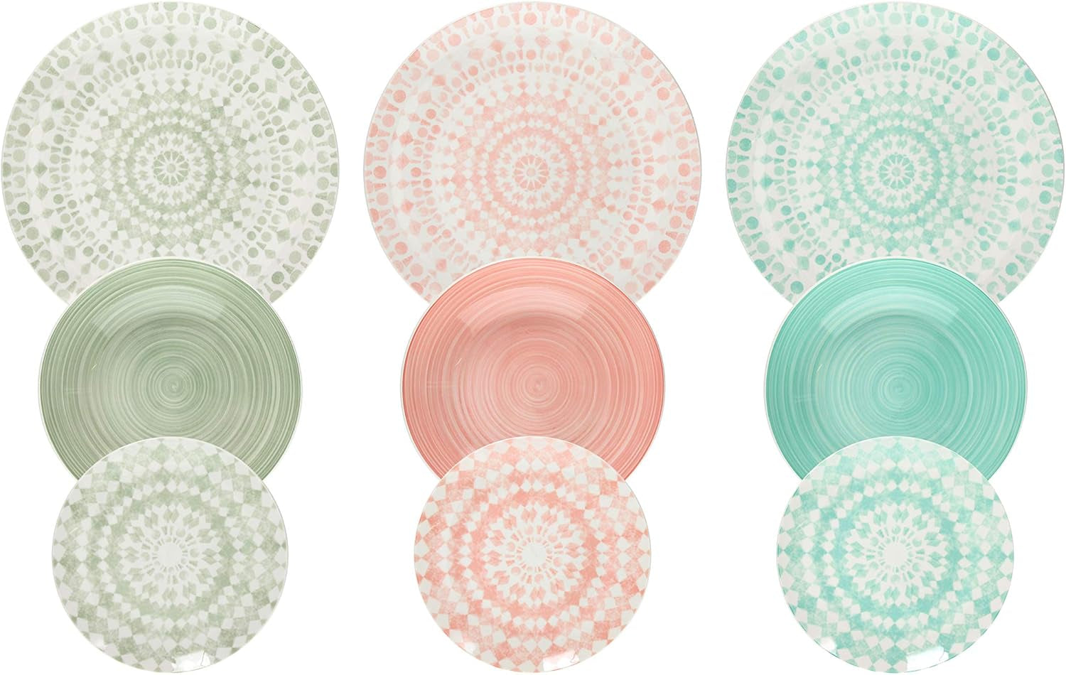 Gipsy Soft, Tellerservice Für 6 Personen, 18-Teilig, Porzellan, Mehrfarbig Seturi vesela masa Naty Shop
