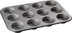 Zenker 12Er Muffinform Energy, Premium-Backform, Für Köstliche Kuchen, Verkürzt Die Backzeit Um Bis Zu 20% (Farbe: Silber/Anthrazit), Menge: 1 Stück, Hellgrau Und Dunkelgrau Forme og bakker til bagning Naty Shop