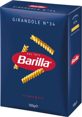 Pasta Barilla Classic Girandole no. 34, lavet af højkvalitets durumhvede, altid al dente (1 x 500g)