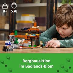 LEGO Minecraft Badlands Mine Videospil Minelegetøjssæt til drenge og piger i alderen 8+ Sjov byggeklodser Eventyrsæt Fødselsdagsgave 21263 Byggesæt Besuche den LEGO-Store