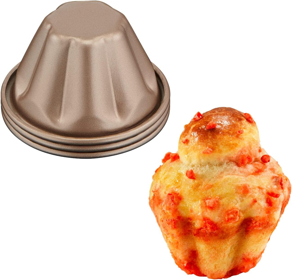 Tefal Creabake J3089304 3 Stück Brioche-Backform Antihaft-Beschichtung, Leicht Entnehmbar, Stapelbar, Einfache Austellung, Backform Forme og bageplader Naty Shop