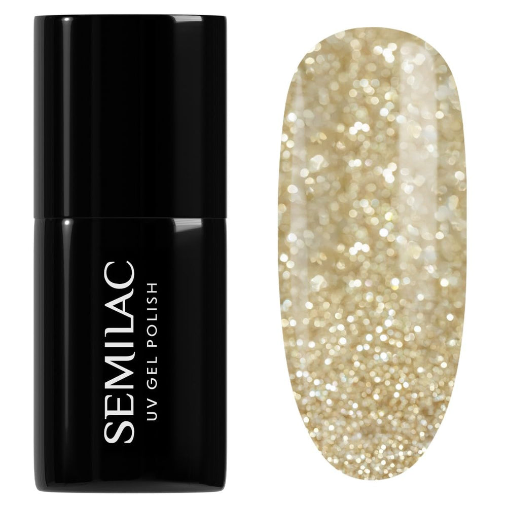 Oja UV Semilac 260 Light Gold 7ml Colecția Platinum
