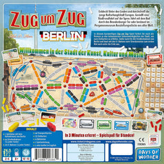 Days of Wonder, Ticket to Ride: Berlin, familiespil, brætspil, 2-4 spillere, i alderen 8+, 10-15 minutter, tysk