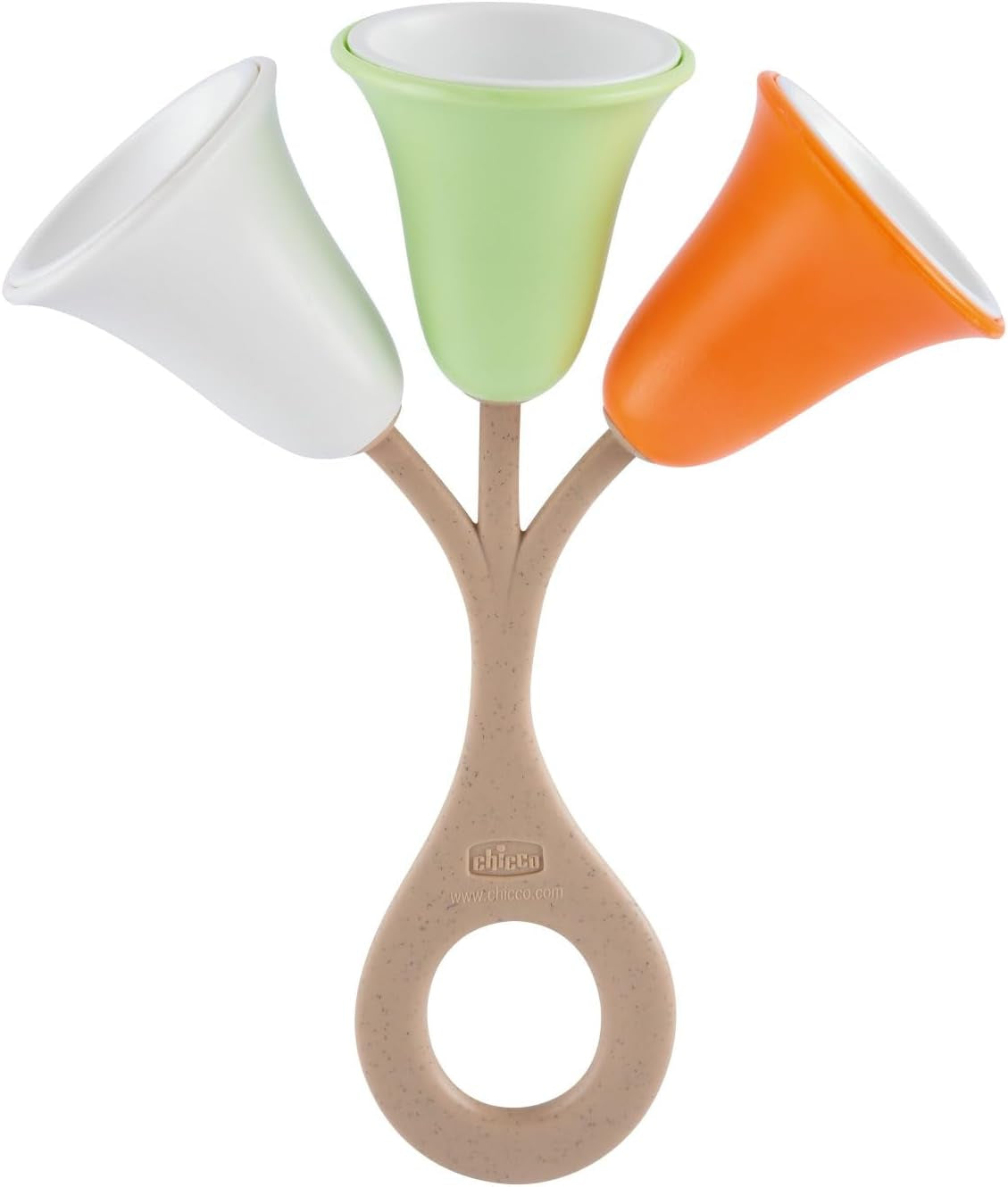 Chicco ECO+ clopoțel lalea, ușor de apucat și agitat, din plastic reciclat, fără culoare, cu clinchet amuzant, jucărie pentru copii, 3-18 luni Jucarii Bebe Naty Shop Lalele Eco+